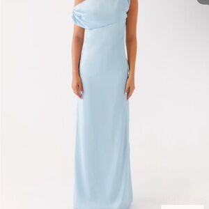 Peppermayo Sky Blue One-Shoulder Dress